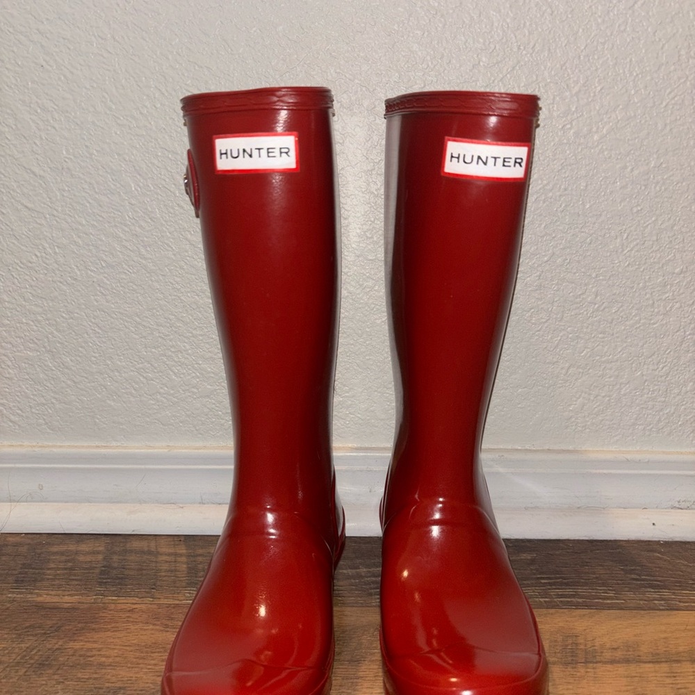 Hunter Kids Red Boots
